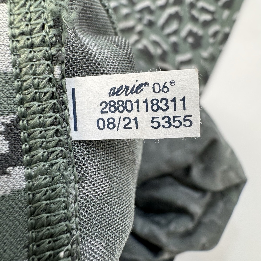 Aerie Offline‎ Green Leopard Animal Print Stretch Joggers Women's Size XXL - Picture 6 of 11